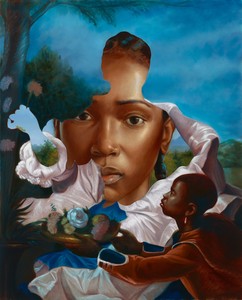 Titus Kaphar, Seeing through Time, 2018. Oil on canvas, 60 × 48 inches (152.4 × 121.9 cm) © Titus Kaphar. Photo: Christopher Gardener