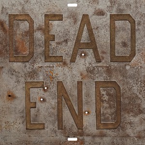 Ed Ruscha, Dead End 1, 2014. Mixografia print on handmade paper, 24 × 24 inches (61 × 61 cm), edition of 50 + 10 AP © Ed Ruscha