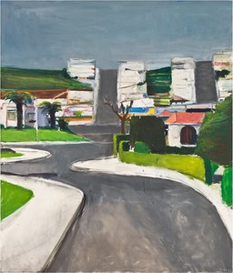 Richard Diebenkorn, Ingleside, 1963. Oil on canvas, 81 ¾ × 69 ½ inches (207.6 × 176.5 cm), Grand Rapids Art Museum, Michigan © 2025 Richard Diebenkorn Foundation/Artists Rights Society (ARS), New York