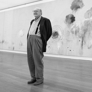 A portrait photograph of Cy Twombly