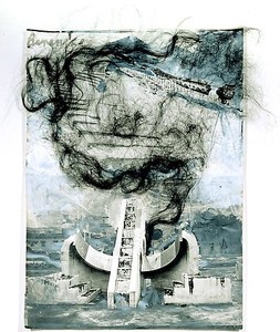 Anselm Kiefer, Untitled (Berenice), 2003. Painted photograph with hair, 50 × 38 inches (127 × 96.5 cm) © Anselm Kiefer