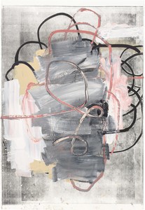 Christopher Wool, Untitled, 2018. Enamel, oil, and silkscreen on paper, 44 × 30 inches (111.8 × 76.2 cm) © Christopher Wool. Photo: Tim Nighswander