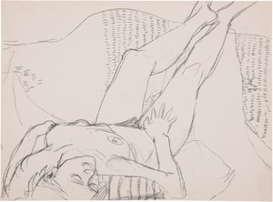 Richard Diebenkorn, Untitled, c. 1955–66. Charcoal on paper, 12 × 17 ½ inches (30.5 × 44.5 cm) © 2025 Richard Diebenkorn Foundation/Artists Rights Society (ARS), New York