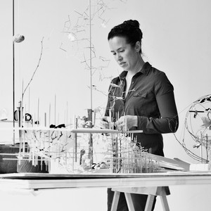 A portrait photograph of Sarah Sze