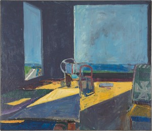 Richard Diebenkorn, Interior with View of the Ocean, 1957. Oil on canvas, 49 ½ × 57 ⅞ inches (125.7 × 147 cm), Phillips Collection, Washington, DC © 2025 Richard Diebenkorn Foundation/Artists Rights Society (ARS), New York
