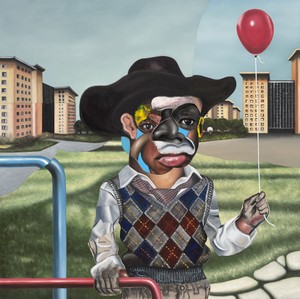 <p>Nathaniel Mary Quinn,<em>&nbsp;Study for The Traveler</em>, 2024, oil paint, oil pastel, and gouache on linen canvas stretched over wood panel, 36 × 36 inches (91.4 × 91.4 cm)</p>