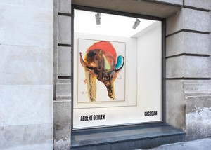 Installation view with Albert Oehlen, Untitled (2023). Artwork © Albert Oehlen. Photo: Thomas Lannes