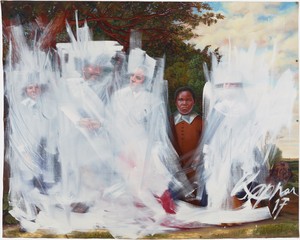 Titus Kaphar, Shifting the Gaze, 2017. Oil on canvas, 84 × 108 inches (213.4 × 274.3 cm), Brooklyn Museum, New York © Titus Kaphar. Photo: Christopher Gardener