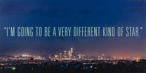 Alex Israel and Bret Easton Ellis, Different Kind of Star, 2016. Acrylic and UV ink on canvas, 84 × 168 inches (213.4 × 426.7 cm) © Alex Israel and Bret Easton Ellis