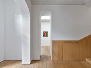 Installation view with Stanley Whitney, Roma 55 (2023). Artwork © Stanley Whitney. Photo: Stathis Mamalakis