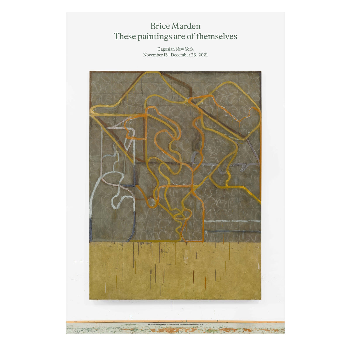 Brice Marden poster depicting a painting by the artist  made in 2013–21 