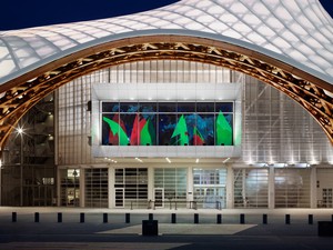 Harold Ancart, Untitled (The Great Night), 2018. Oil stick and pencil on canvas, in artist’s frame, 14 feet 11 ⅞ inches × 44 feet 1 ⅞ inches × 2 ¼ inches (4.6 m × 13.5 m × 5.7 cm) Installation view, Centre Pompidou-Metz, France © Harold Ancart