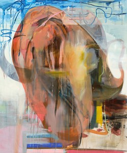 Albert Oehlen, Untitled, 2025. Acrylic, oil, and lacquer on canvas, 108 × 90 inches (274.3 × 228.6 cm) © Albert Oehlen. Photo: Simon Vogel