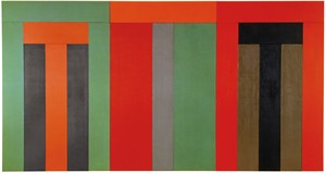 Brice Marden, Thira, 1979–80. Oil and wax on canvas, 18 panels assembled in 3 parts, overall: 96 × 180 inches (243.8 × 457.2 cm), Centre Pompidou, Paris © 2018 Brice Marden/Artists Rights Society (ARS), New York