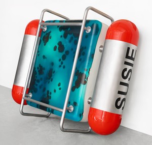 Ashley Bickerton, Seascape: Floating Ocean Chunk No. 1, 2017. Resin, fiberglass, oil paint, enamel, aluminum, and plywood, 57 × 74 × 21 inches (144.8 × 188 × 53.3 cm) © Ashley Bickerton