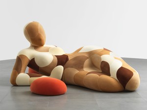 Urs Fischer, Body, 2025. Polyurethane foam and flocking, in 3 parts, overall dimensions variable © Urs Fischer