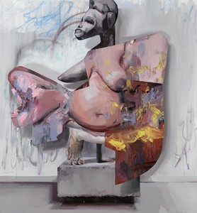 Jenny Saville, Fate 1, 2018. Oil on canvas, 102 ½ × 94 ½ inches (260.4 × 240 cm) © Jenny Saville. Photo: Mike Bruce