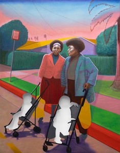 Titus Kaphar, From a Tropical Space, 2019. Oil on canvas, 92 × 72 inches (233.7 × 182.9 cm), Museum of Modern Art, New York © Titus Kaphar. Photo: Rob McKeever