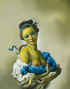 Glenn Brown, Star Dust, 2009. Oil on panel, 60 ¾ × 48 inches (154 × 122 cm) © Glenn Brown