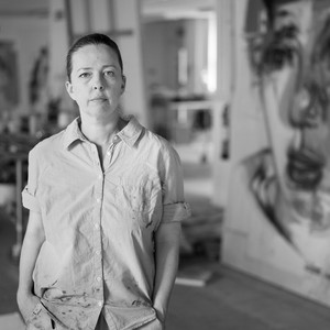 A portrait photograph of Jenny Saville