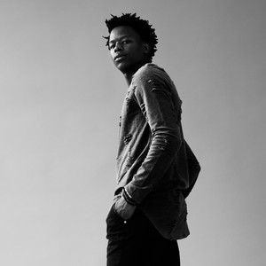 Black and white portrait of Mthuthuzeli November