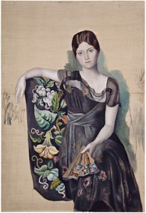 Pablo Picasso, Portrait d’Olga dans un fauteuil, winter 1917–18. Oil on canvas, 51 1⅛ × 35 inches (130 × 88.8 cm), Musée Picasso, Paris © 2018 Estate of Pablo Picasso/Artist Rights Society (ARS), New York