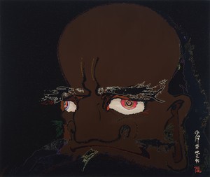 Takashi Murakami, When robbed of four limbs, against all odds, the heart is set free., 2007. Acrylic on canvas mounted on board with silver leaf, 71 × 84 inches (180.3 × 213.4 cm) © Takashi Murakami/Kaikai Kiki Co., Ltd. All rights reserved