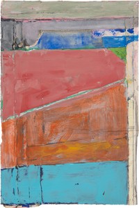 Richard Diebenkorn, Untitled, c. 1988–92. Gouache, pasted paper, graphite, and crayon on paper, 9 ½ × 6 ⅜ inches (24.1 × 16.2 cm) © 2025 Richard Diebenkorn Foundation/Artists Rights Society (ARS), New York