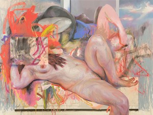 Jenny Saville, Song of Songs, 2020–23. Oil and oil stick on linen, 70 ⅞ × 94 ½ inches (180 × 240 cm) © Jenny Saville. Photo: Prudence Cuming Associates Ltd