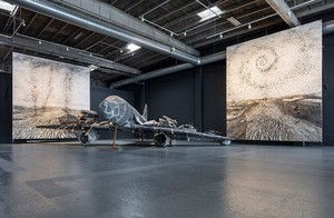 Installation view, Anselm Kiefer: For Louis-Ferdinand Céline: Voyage au bout de la nuit, Copenhagen Contemporary, Copenhagen, 2017. Artwork © Anselm Kiefer