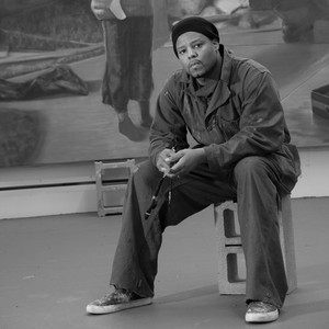 A portrait photograph of Titus Kaphar